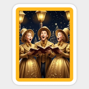 Christmas Carolers Sticker